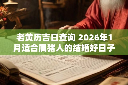 老黄历吉日查询 2026年1月适合属猪人的结婚好日子