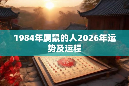 1984年属鼠的人2026年运势及运程