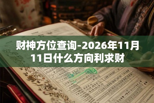 财神方位查询-2026年11月11日什么方向利求财