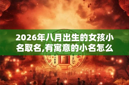 2026年八月出生的女孩小名取名,有寓意的小名怎么取？