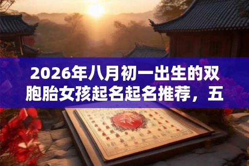 2026年八月初一出生的双胞胎女孩起名起名推荐，五行属什么