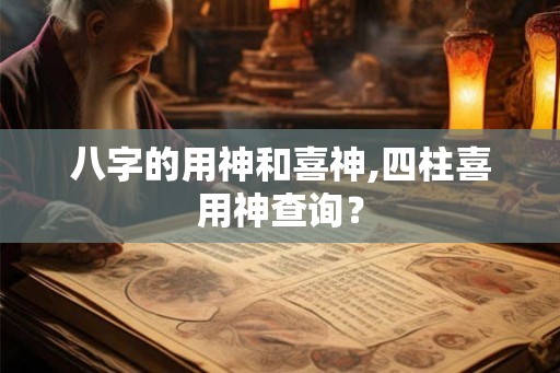 八字的用神和喜神,四柱喜用神查询？