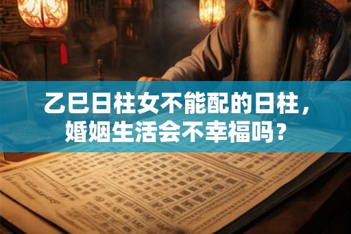 乙巳日柱女不能配的日柱，婚姻生活会不幸福吗？