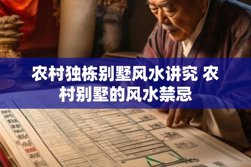 农村独栋别墅风水讲究 农村别墅的风水禁忌