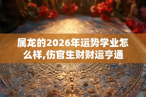 属龙的2026年运势学业怎么样,伤官生财财运亨通