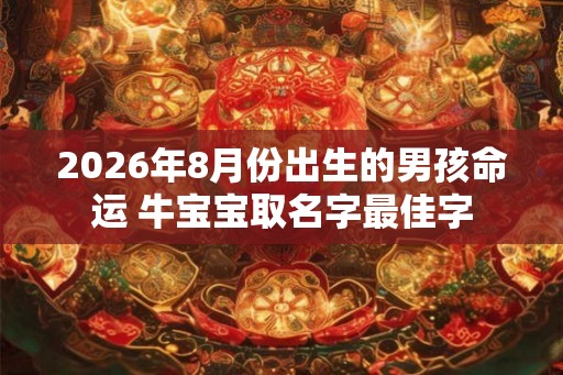 2026年8月份出生的男孩命运 牛宝宝取名字最佳字