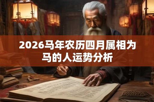 2026马年农历四月属相为马的人运势分析 2026马年农历四月属相为马的人运势分析