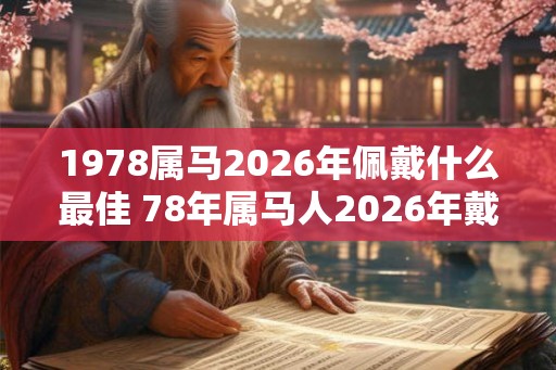 1978属马2026年佩戴什么最佳 78年属马人2026年戴什么化太岁 1978属马2026年佩戴什么最佳 78年属马人2026年戴什么化太岁