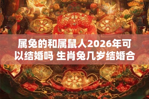 属兔的和属鼠人2026年可以结婚吗 生肖兔几岁结婚合适