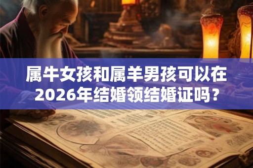 属牛女孩和属羊男孩可以在2026年结婚领结婚证吗？