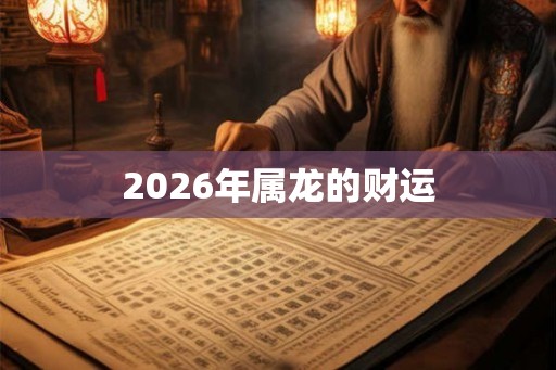 2026年属龙的财运