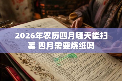 2026年农历四月哪天能扫墓 四月需要烧纸吗