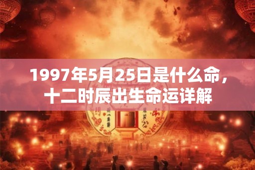 1997年5月25日是什么命,十二时辰出生命运详解 1997年5月25日是什么命,十二时辰出生命运详解