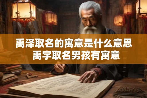 禹泽取名的寓意是什么意思  禹字取名男孩有寓意
