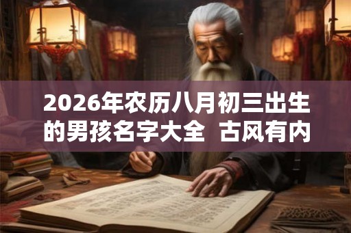 2026年农历八月初三出生的男孩名字大全  古风有内涵