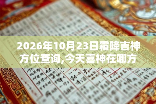 2026年10月23日霜降吉神方位查询,今天喜神在哪方