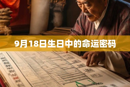 9月18日生日中的命运密码 9月18日生日中的命运密码