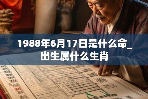 1988年6月17日是什么命_出生属什么生肖