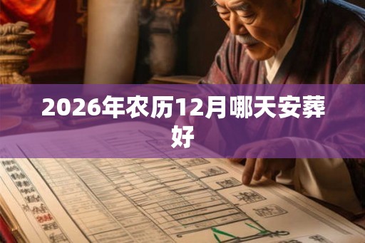 2026年农历12月哪天安葬好