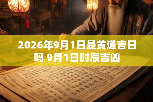 2026年9月1日是黄道吉日吗 9月1日时辰吉凶