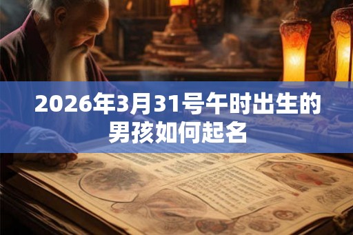 2026年3月31号午时出生的男孩如何起名 2026年3月31号午时出生的男孩如何起名
