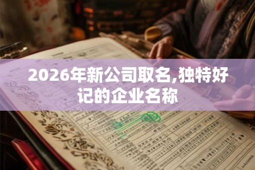 2026年新公司取名,独特好记的企业名称