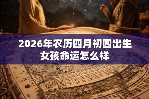 2026年农历四月初四出生女孩命运怎么样