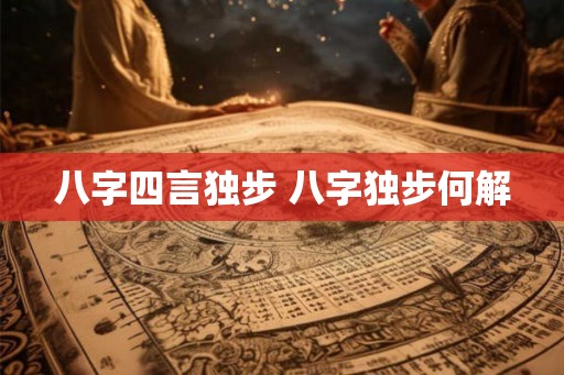 八字四言独步 八字独步何解