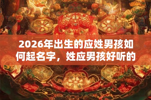 2026年出生的应姓男孩如何起名字，姓应男孩好听的名字
