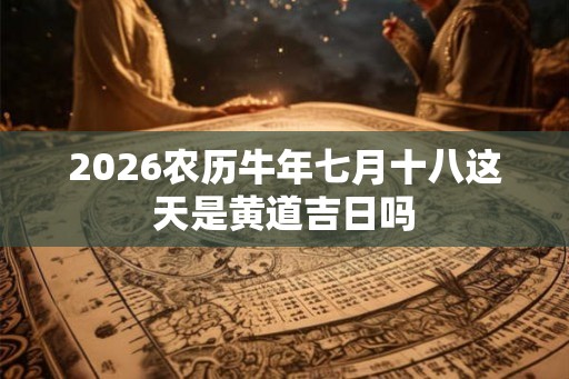 2026农历牛年七月十八这天是黄道吉日吗