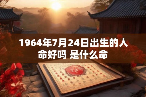 1964年7月24日出生的人命好吗 是什么命