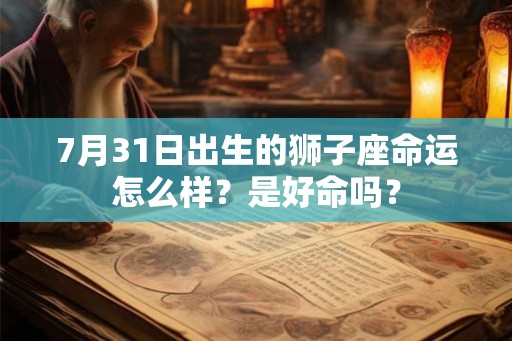7月31日出生的狮子座命运怎么样?是好命吗? 7月31日出生的狮子座命运怎么样?是好命吗?
