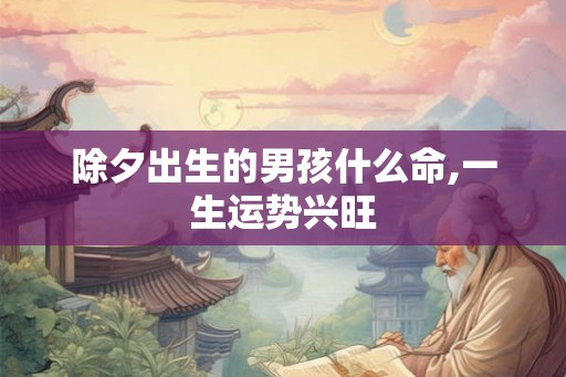 除夕出生的男孩什么命,一生运势兴旺