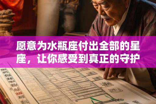 愿意为水瓶座付出全部的星座,让你感受到真正的守护 愿意为水瓶座付出全部的星座,让你感受到真正的守护