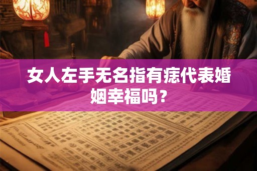 女人左手无名指有痣代表婚姻幸福吗？