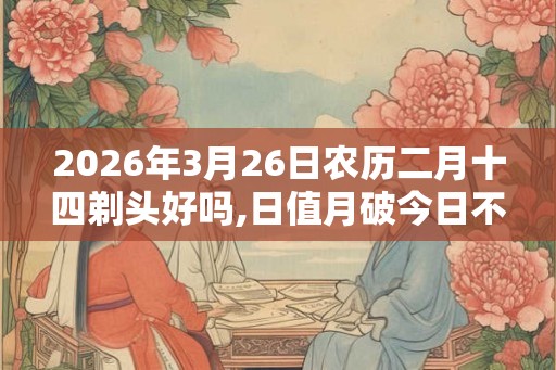 2026年3月26日农历二月十四剃头好吗,日值月破今日不宜