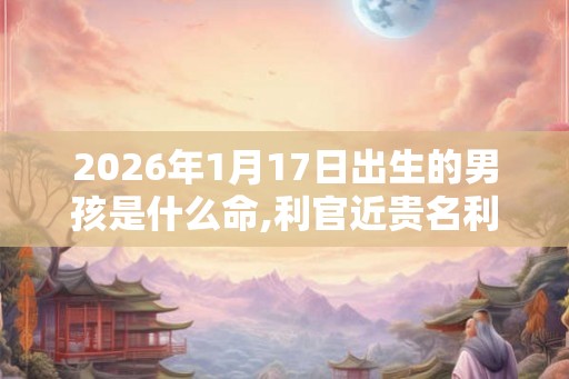 2026年1月17日出生的男孩是什么命,利官近贵名利双全