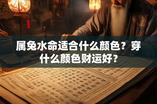 属兔水命适合什么颜色？穿什么颜色财运好？