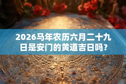 2026马年农历六月二十九日是安门的黄道吉日吗？