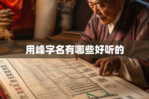 用峰字名有哪些好听的