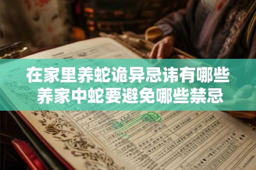 在家里养蛇诡异忌讳有哪些 养家中蛇要避免哪些禁忌