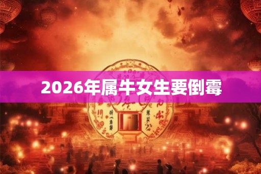 2026年属牛女生要倒霉