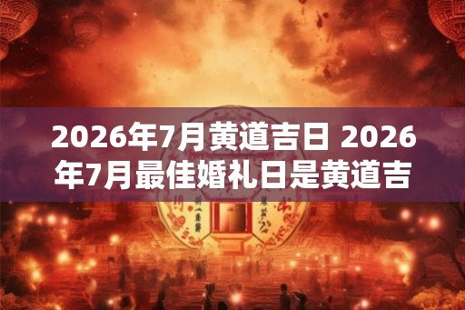 2026年7月黄道吉日 2026年7月最佳婚礼日是黄道吉日吗