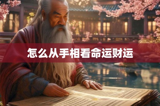 怎么从手相看命运财运