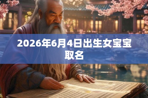 2026年6月4日出生女宝宝取名