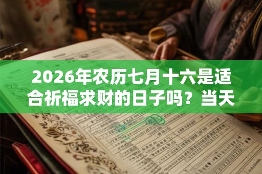 2026年农历七月十六是适合祈福求财的日子吗？当天卦象如何？
