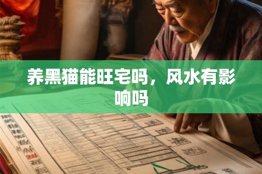 养黑猫能旺宅吗，风水有影响吗
