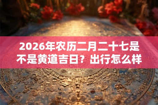 2026年农历二月二十七是不是黄道吉日？出行怎么样？