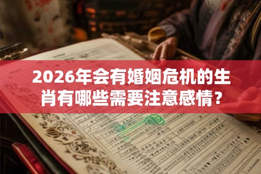 2026年会有婚姻危机的生肖有哪些需要注意感情？