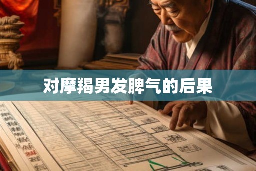 对摩羯男发脾气的后果